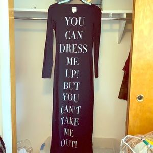 Moschino long, fitted black dress